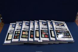 Eight Postal Auction catalogues (ideal ref:), (includes prices realised), (2020-2021).