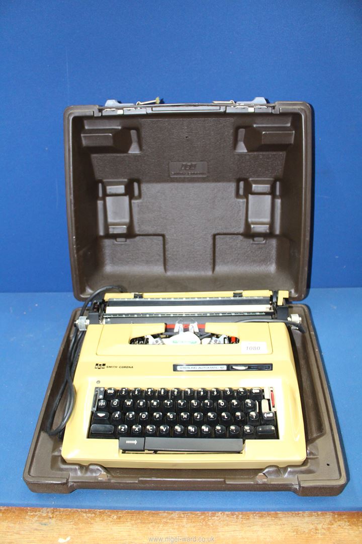 A Smith-Corona Sterling Automatic 12 typewriter.