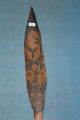 A tribal Solomon Islands Baka Island dance paddle,