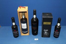 Five bottles of Port including Wiese & Krohn 10 years old (boxed),