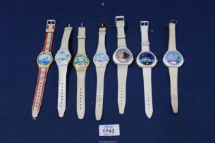 Miscellaneous promotional wristwatches possibly Swatch, relating to the Cannes Film Festival.
