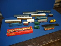 A small quantity of model railway carriages etc.
