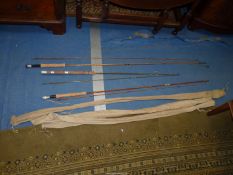 Three Fishing rods including 'The Granville' by Sunbridge Wells Rods Ltd.