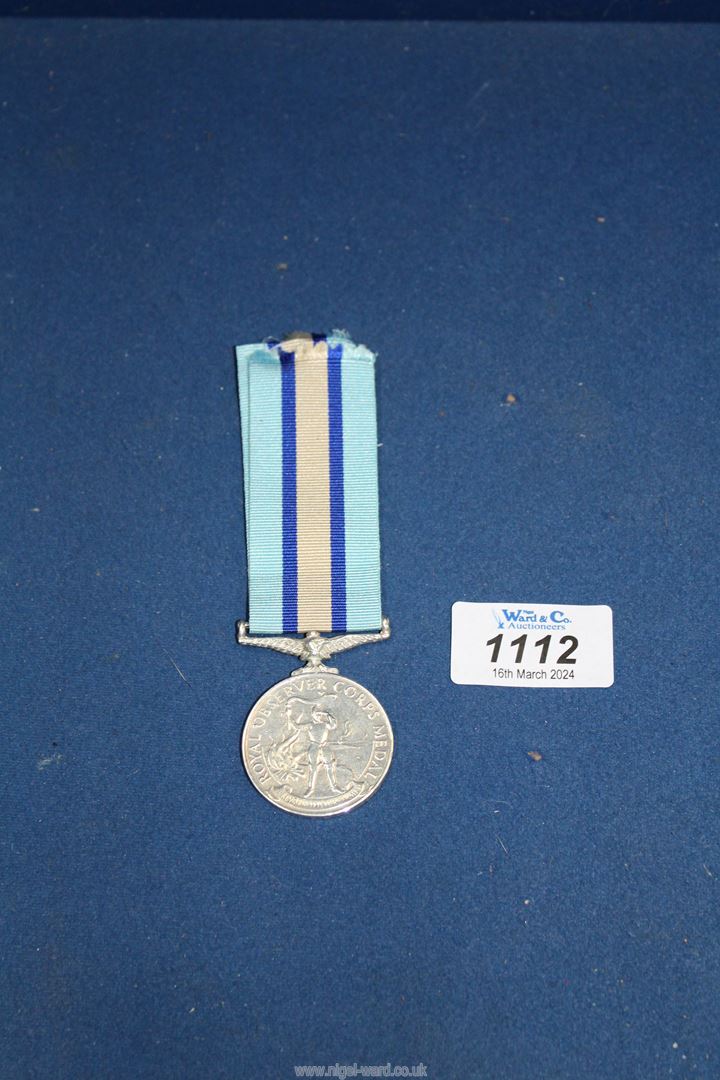 A Royal Observer Corps Medal named 82636 Chief Observer R B Angus Roc. - Image 2 of 2