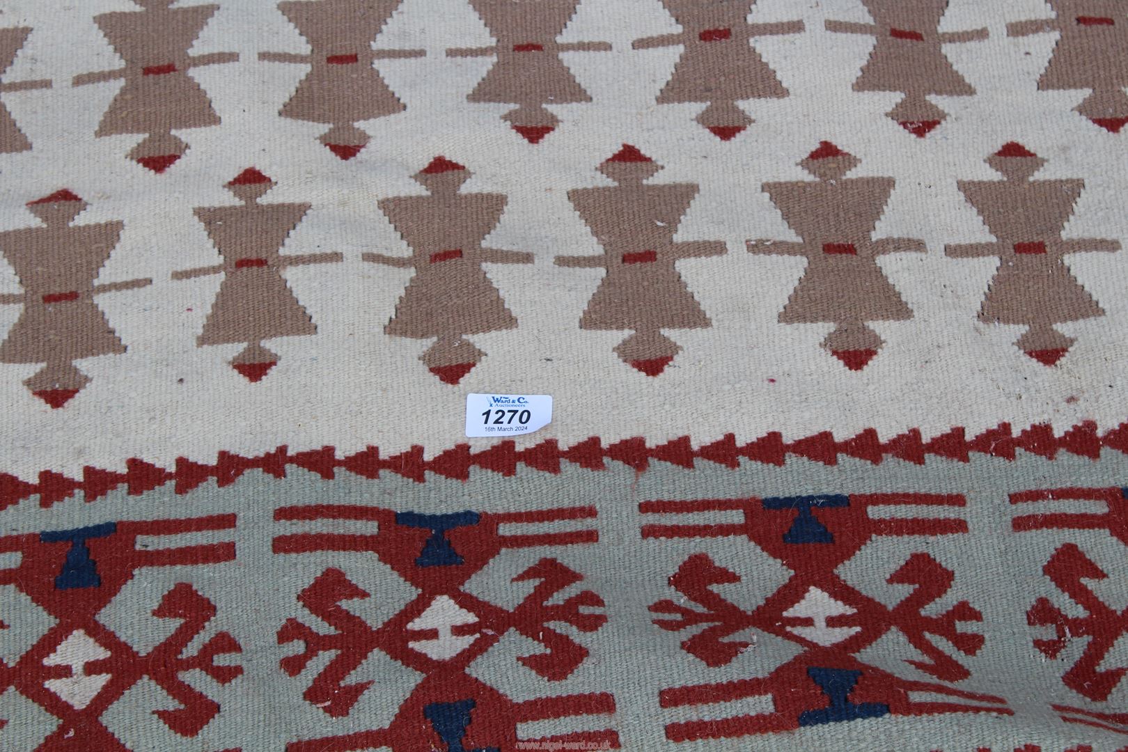 A large Kelim carpet, - Image 2 of 4