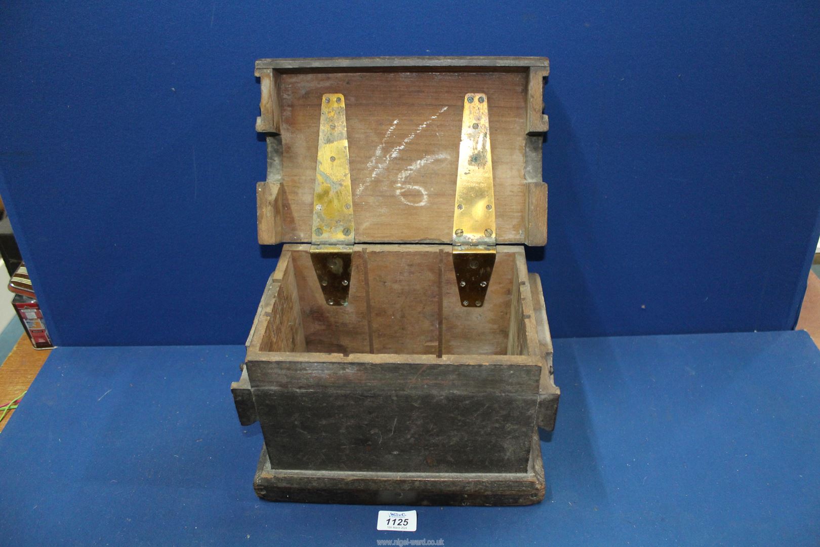 A wooden case having brass hinges by Houghton-Butcher MFG. Co. - Image 2 of 3