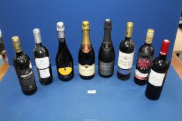 Five bottles of red wine including Marques de Carano 2001 and 2008, San Lorenzo Rioja 2003,