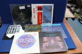 A collection of eight Vinyl LP's of various artists including; 3rd Press Beatles,
