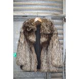 A Silver Fox fur ladies Jacket, some wear to lining, size L (probably 18).