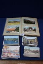 An old Postcard album containing approx.