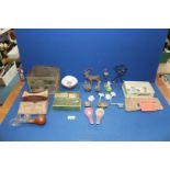 A quantity of miscellanea to include an antique Medical equipment breast pump,