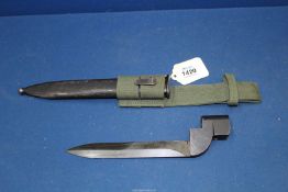 A short magazine Lee Enfield (SMLE) spike Bayonet and Scabbard (dated 1964) ****ALL WEAPONS MUST