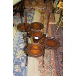 A wooden folding cake stand, 31" high.