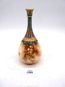 A Royal Worcester, James Hadley baluster vase, 8" tall.