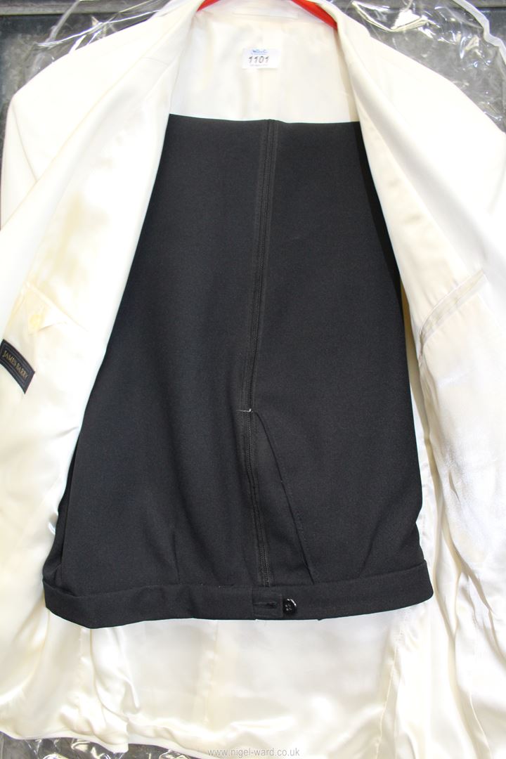 A "James Barry" gents cream dinner jacket, size 46 and a pair of black dinner trousers, - Image 4 of 4