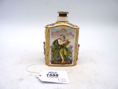 A Doccia style perfume flask and stopper c.