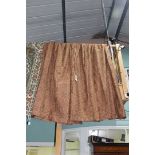 A pair of large Laura Ashley jacquard curtains, 85" drop x 109" wide in autumnal colours,