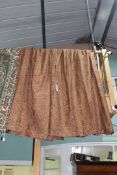 A pair of large Laura Ashley jacquard curtains, 85" drop x 109" wide in autumnal colours,