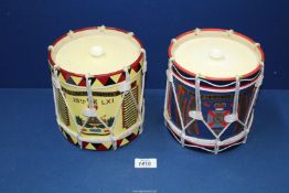 Two Drum ice buckets marked 'The Duke of Edinburgh's Royal Regiment' and '1st Bn.