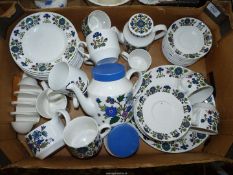A good quantity of Midwinter tea and coffee ware in blue floral border on white ground,