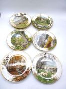 Twelve Royal Worcester 'Months of the Year' display plates by Peter Banett.