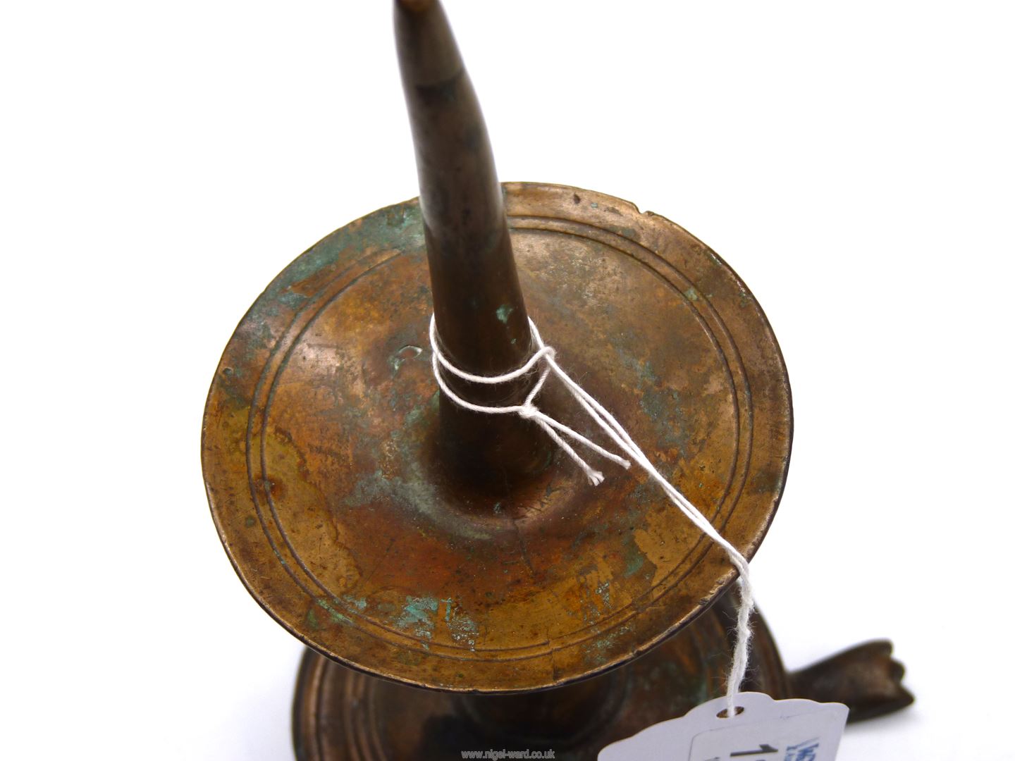 A very rare north European bronze pricket stick, 13th century, - Image 5 of 7