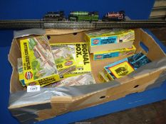 A quantity of Airfix model railway building kits, track, engines etc.