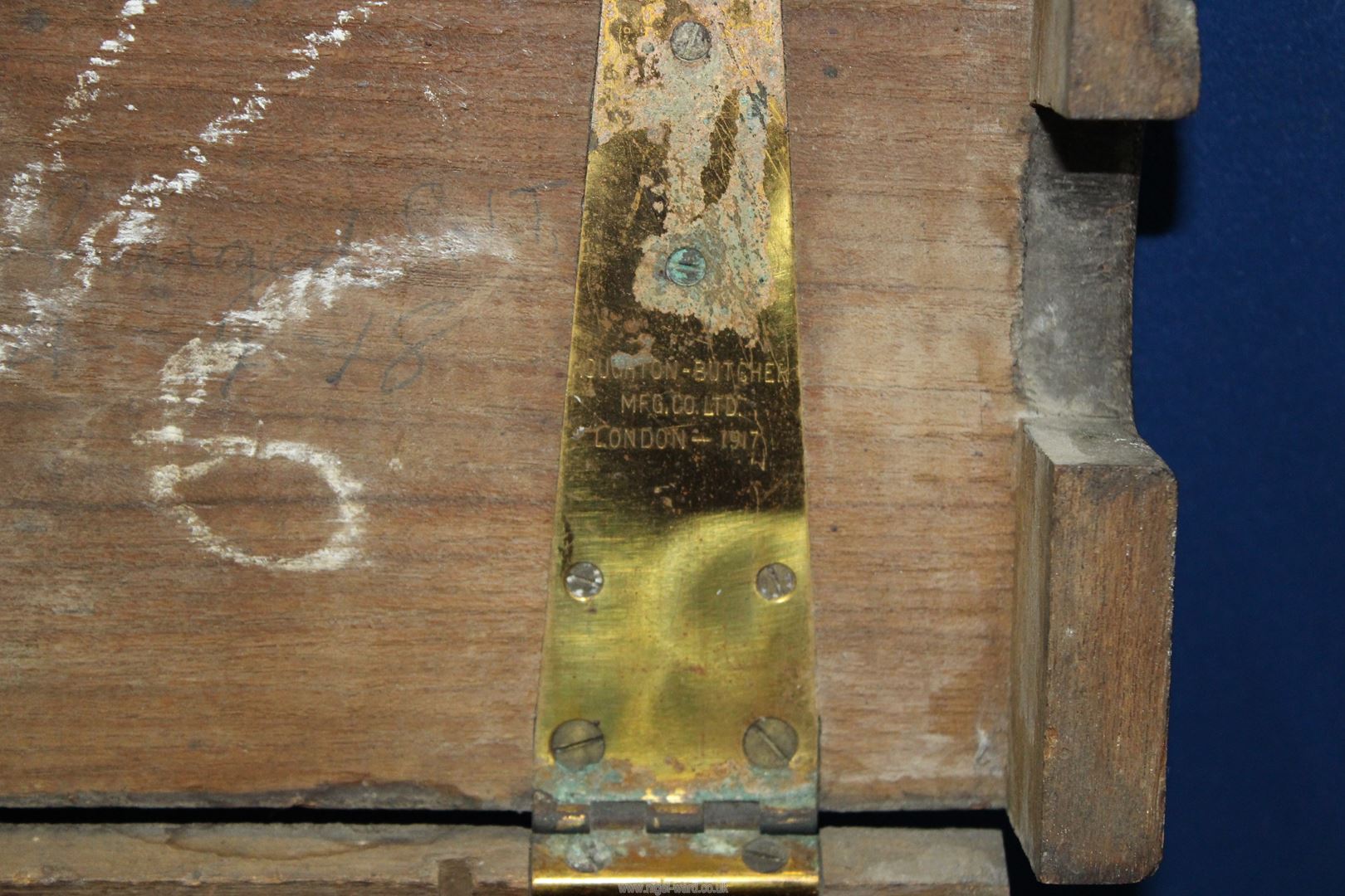 A wooden case having brass hinges by Houghton-Butcher MFG. Co. - Image 3 of 3