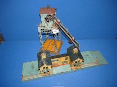 Hornby 'O' gauge Railway Collection - tin plate station and coal/gravel loader a/f.