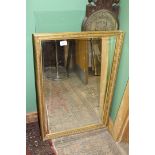 A gilded finished framed bevelled wall-hanging Mirror, 21 1/2'' x 32 1/2'' approx.