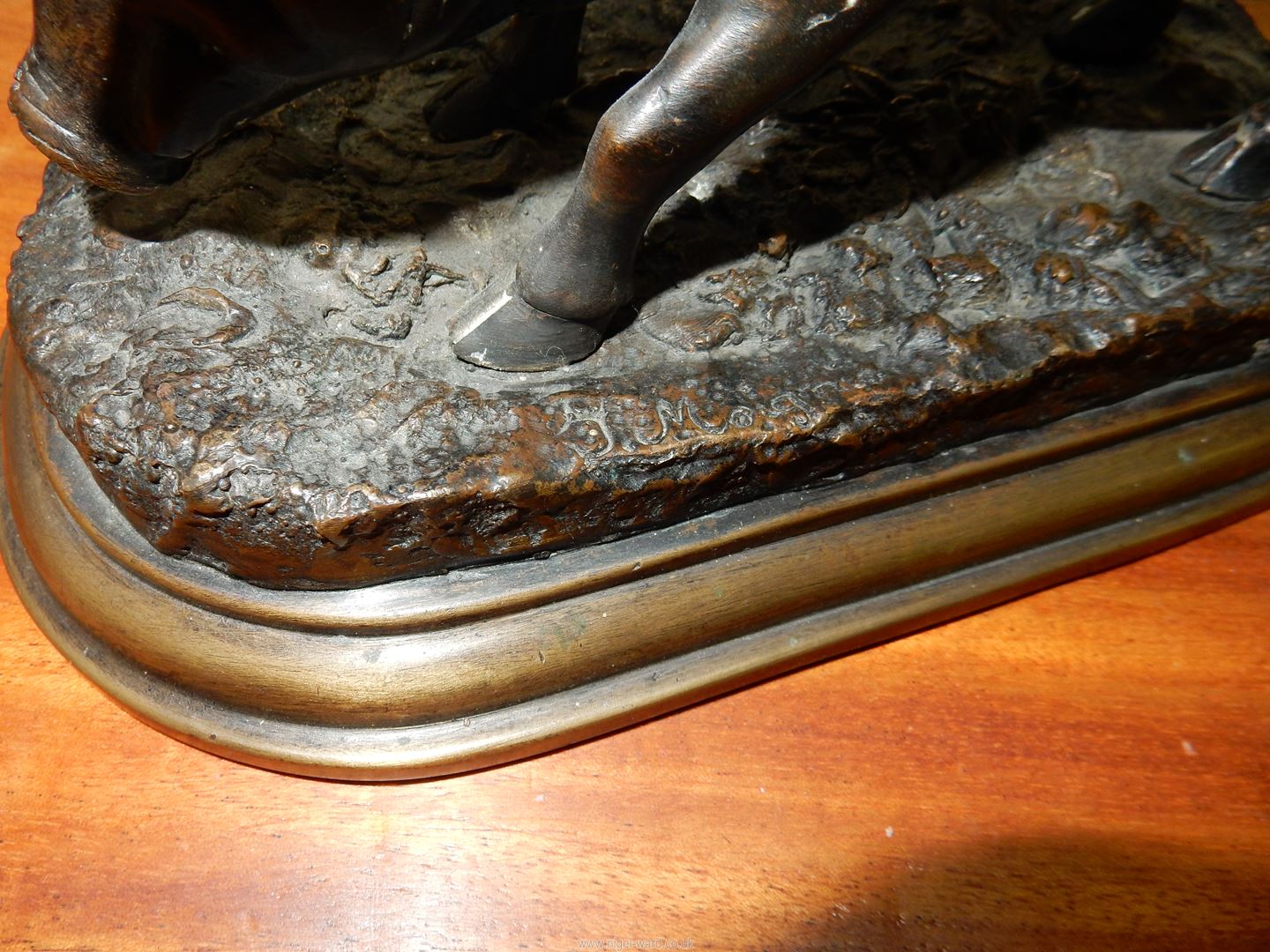 A Bronze model of a Sow on stepped base, signed J. Moigniez to base, 10'' wide overall x 6'' high. - Image 10 of 13