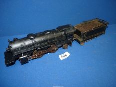 Railway Collection - 'O' gauge black electric locomotive and tender no. 1120 a/f.