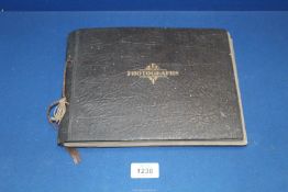 A French postcard album; some in black and white, etc.