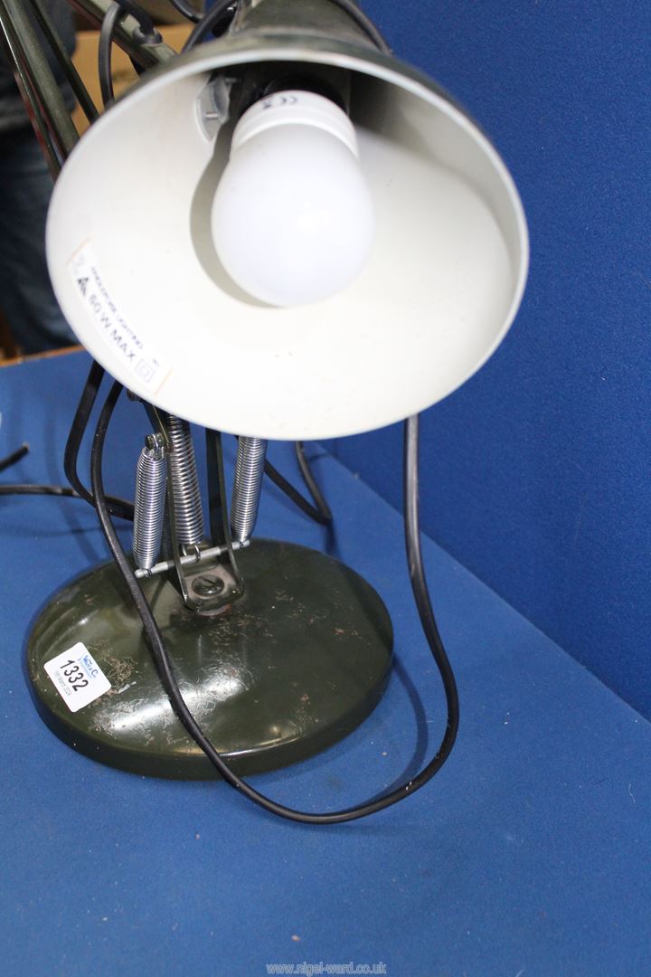 A green angle poise Desk Lamp. - Image 2 of 2