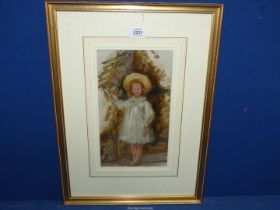 A framed and mounted Sigismund Christian Hubert Goetze full length Oil on paper Portrait of Guyon