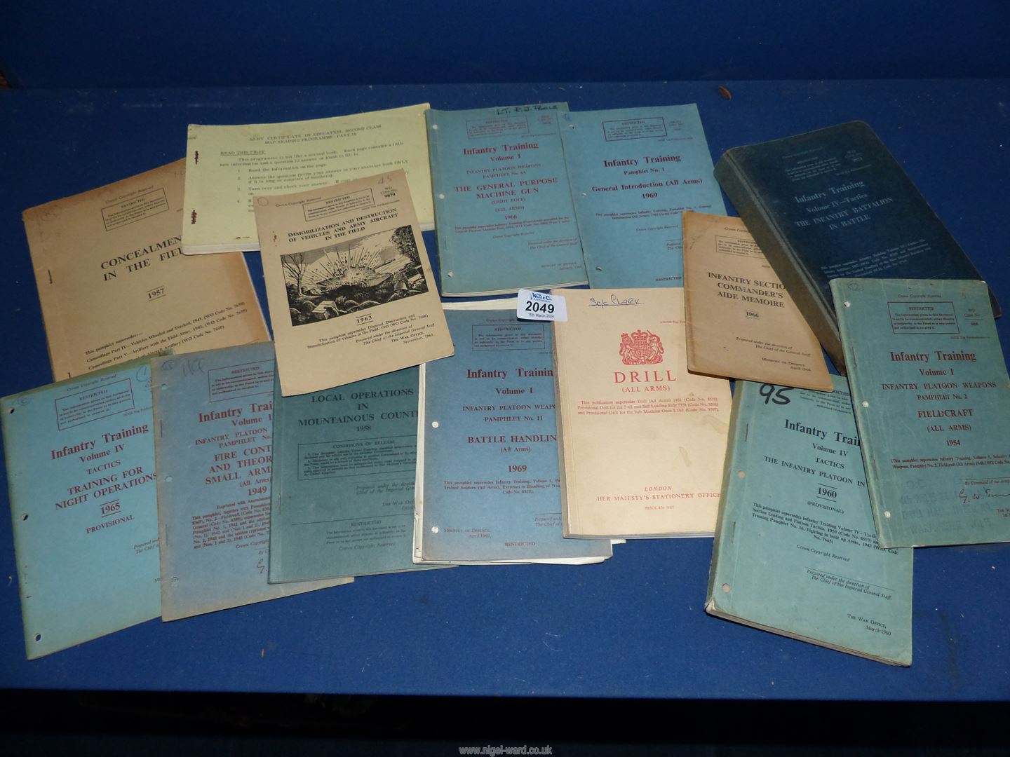 A Qty of Military Training Manuals, including infantry training, Drill etc.