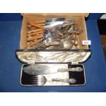 A qty of miscellaneous Cutlery incl.