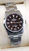 An unworn Rolex Oyster Perpetual Explorer 36 Stainless steel automatic bracelet wristwatch,