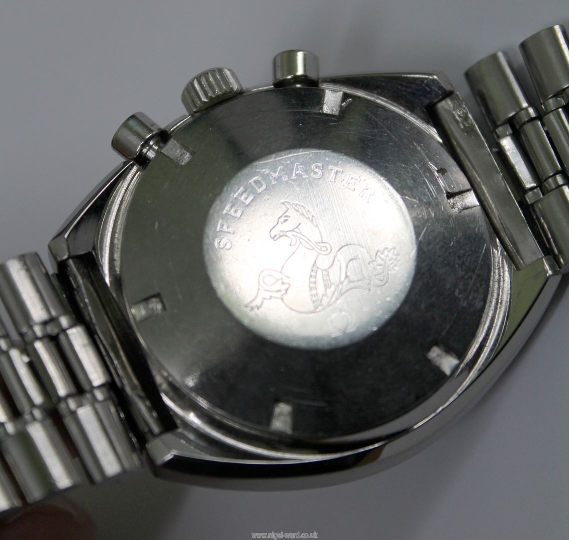 A Circa 1969 Stainless Steel Omega Speedmaster Professional Mark II Chronograph Bracelet Watch, Ref. - Image 5 of 7
