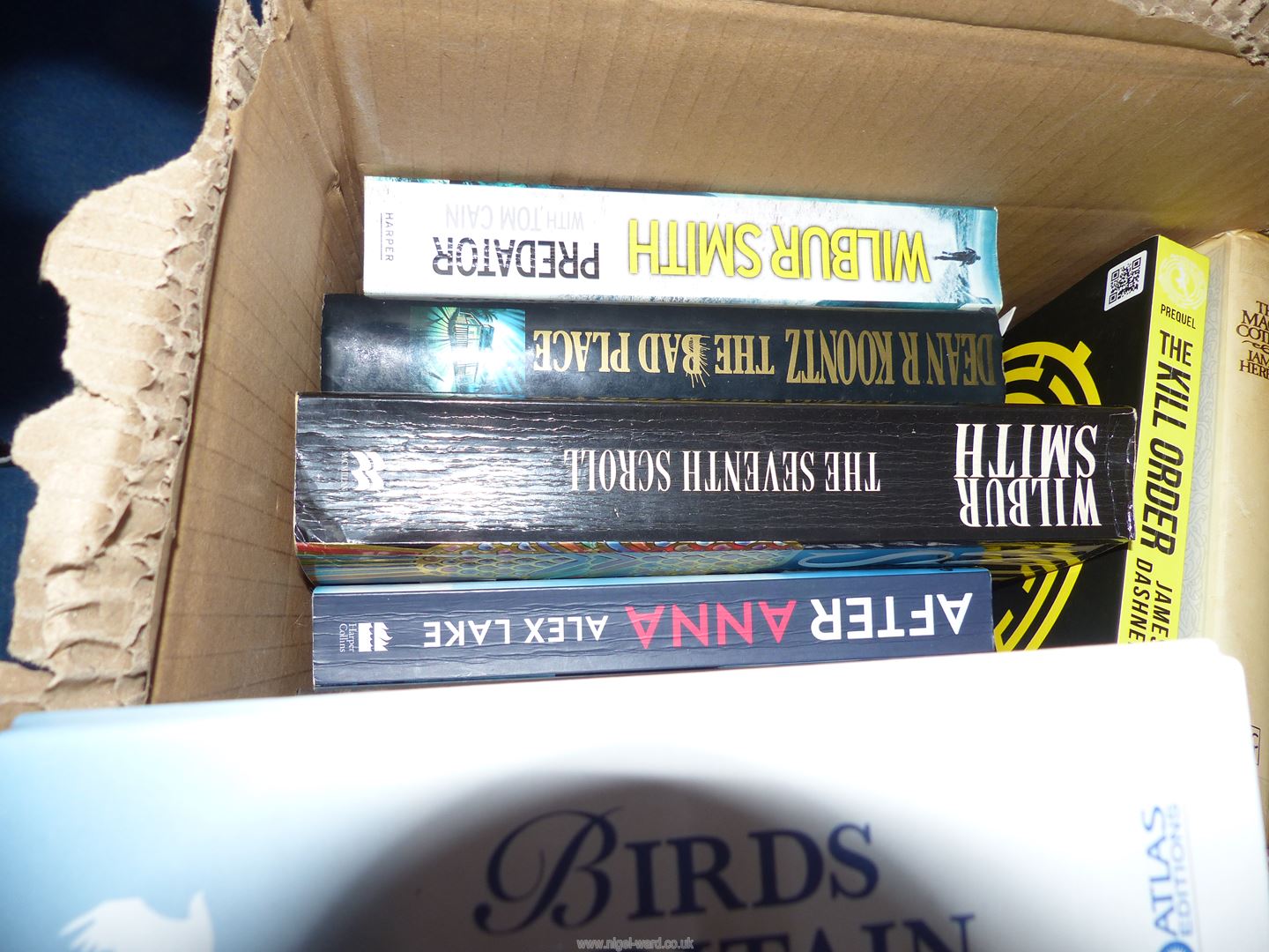 A box of Books to include Cookbooks, Birds of Britain, Wilbur Smith, James Herbert, etc. - Image 4 of 4