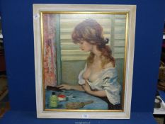 A large Print on board entitled "Reverie" by Marcel Dyf, 23 3/4'' x 27 3/4''.