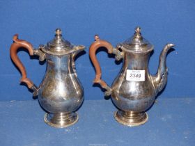 A Silver Coffee Pot (513 g) and matching Silver Hot Water Jug (373.