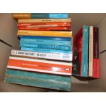 A box of Pelican & Penguin Books to include Macmillan, Men who Play God, Disengagement in Europe,