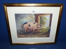 A framed and mounted Limited Edition print no. 9/225 titled "Fordie" signed by A.