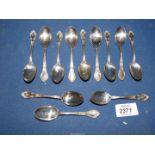 A small quantity of Silver teaspoons, Birmingham 1911, makers Gorham Manufacturing Co.