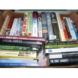 Box of War Books to include Point Main, First into Action, Till my Tale is Told,