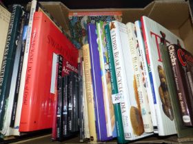 A box of antique related books to include Teddy Bears, Swarovski, The Magic of Crystals,