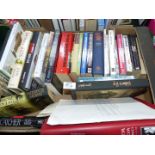 A Box of war related Books to include Blown By Jamie Reid, Desert Rats by John Parker,