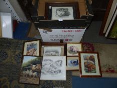 A quantity of prints depicting Pigs to include "Open all hours" by Joel Kirk,