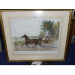 A large framed Lady Hampton 19th Century Print after the engraving by Charles Hunt,
